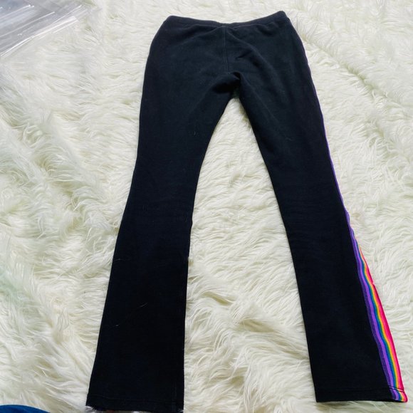 The Children's Place Girls Rainbow Side Stripe Zip Ponte Knit Jeggings Black L - Picture 6 of 8
